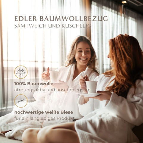 Excellence 3-Kammer-Kissen Six Senses mit atmungsaktivem Baumwollbezug, hochwertiger Biese und angenehm weicher Oberfläche für erholsamen Schlaf.