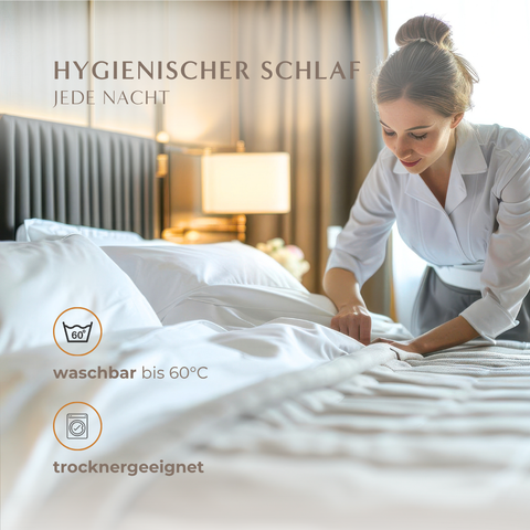 Waschbares und trocknergeeignetes Kissen für hygienischen Schlafkomfort und einfache Pflege