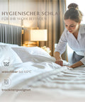 Premium 1-Kammer-Kissen Klassiker mit pflegeleichter Verarbeitung, waschbarer Ausführung und hochwertiger Hotelqualität.