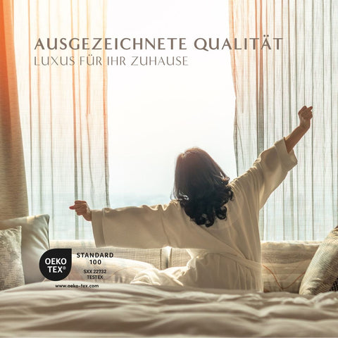 Premium 1-Kammer-Kissen Klassiker in stilvollem Schlafzimmerambiente als Teil einer hochwertigen Schlafausstattung.