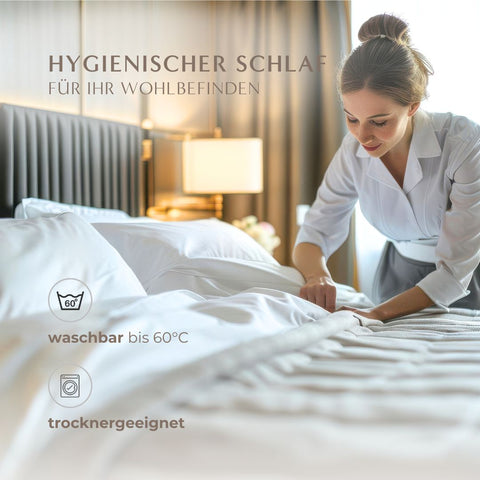 Premium Seitenschläferkissen mit pflegeleichter Verarbeitung, waschbarem Bezug und hochwertiger Hotelqualität.