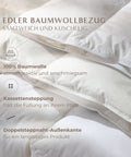 Natural Hybrid Bettdecke mit edlem Baumwollbezug aus 100 Prozent Baumwolle und hochwertiger Kassettensteppung