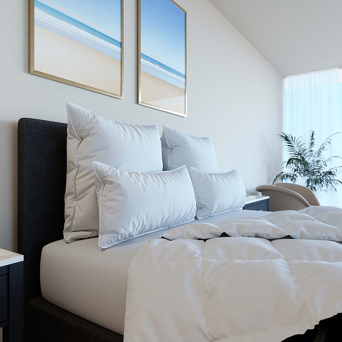 100% coton bon marché de gros oreillers hotel Hilton 5 étoiles oreiller  standard pour dormir - Chine L'oreiller et Oreillers Drap de lit prix